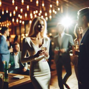 people networking in a VIP club setting